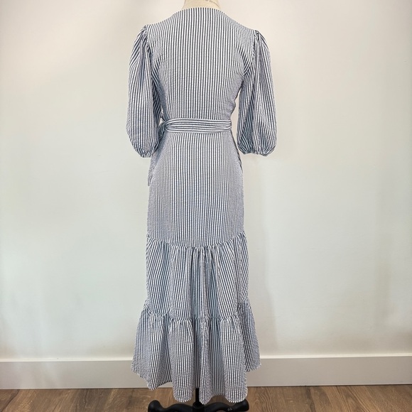 Hutch V-Neck Tiered Wrap Midi Dress - Picture 10 of 11